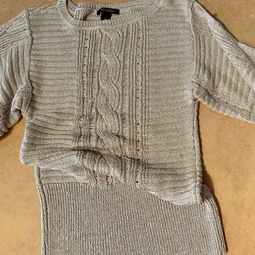 **SOLD** WHBM Tunic Sweater - METALLIC